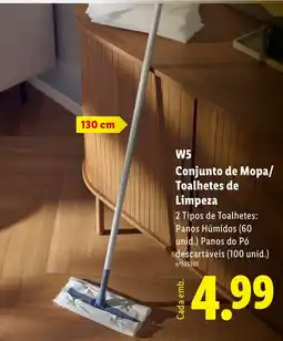 Lidl W5 Conjunto de Mopa/Toalhetes de Limpeza promoção