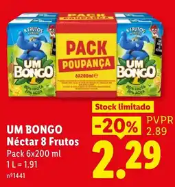 Lidl um bongo nectar 8 frutos promoção