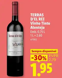 Lidl Terras d'el Rei Vinho Tinto Alentejo promoção