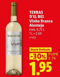 Lidl Terras d'el Rei Vinho Branco Alentejo promoção