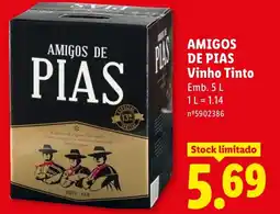 Lidl Amigos de Pias Vinho Tinto promoção