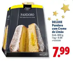 Lidl Deluxe Pandoro com Creme de Limão promoção