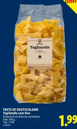 Lidl Taste of Deutschland Tagliatelle com Ovo promoção