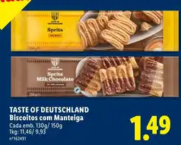 Lidl Taste of deutschland biscuitos com manteiga promoção