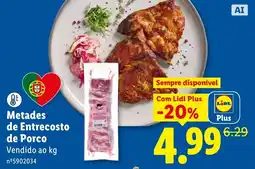 Lidl Metades de Entrecosto de Porco promoção