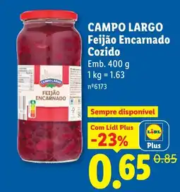 Lidl campo largo feijão encarnado cozido promoção