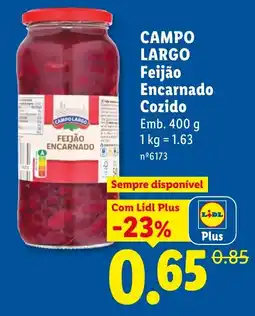 Lidl Campo Largo feijão encarnado cozido promoção