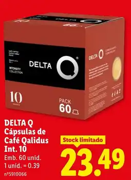 Lidl Delta q cápsulas de café qalidus int. 10 promoção