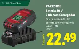 Lidl Parkside bateria 20 v 2 ah com carregador promoção