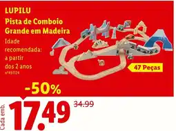 Lidl Lupilu pista de comboio grande em madeira promoção