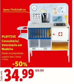 Lidl Playtive consultório/veterinário em madeira promoção
