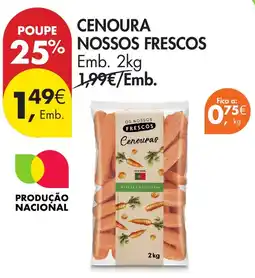 Pingo Doce Cenoura nossos frescos promoção