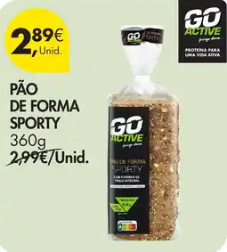 Pingo Doce Go active pão de forma sporty promoção