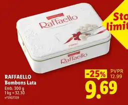 Lidl Raffaello Bombons Lata promoção