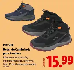 Lidl Crivit botas de caminhada para senhora promoção