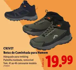Lidl Crivit botas de caminhada para homem promoção