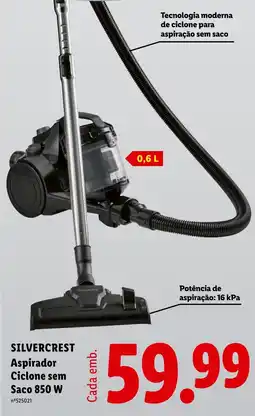 Lidl silvercrest aspirador ciclone sem saco 850 w promoção