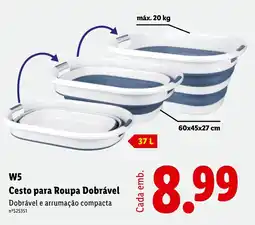 Lidl Cesto para Roupa Dobrável promoção