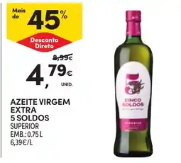 Continente Azeite virgem extra cinco soldos superior promoção