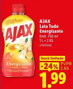 Lidl ajax lata tudo energizante promoção