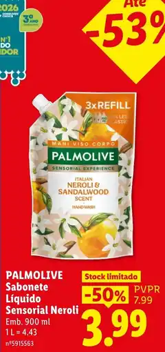 Lidl Palmolive sabonete líquido sensorial neroli promoção