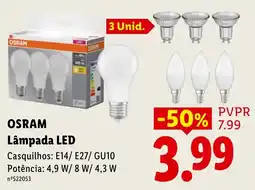 Lidl Osram lâmpada led promoção