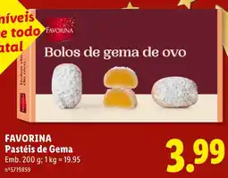 Lidl favorina pastéis de gema promoção