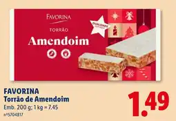 Lidl favorina torrão de amendoim promoção
