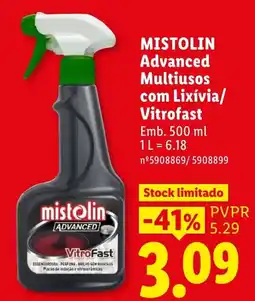Lidl mistolin advanced multiusos com lixívia/vitrofast promoção