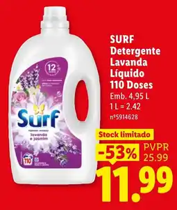 Lidl surf detergente lavanda liquido promoção