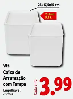 Lidl Caixa de Arrumação com Tampa promoção