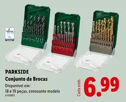 Lidl Parkside conjunto de brocas promoção