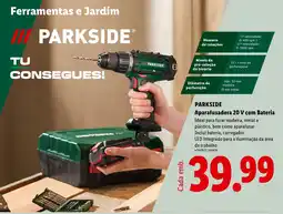 Lidl parkside aparafrusadora 20 v com bateria promoção