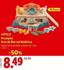 Lidl Lupilu presépio arca de noé em madeira promoção