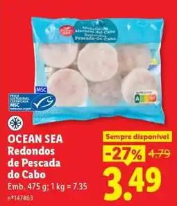 Lidl OCEAN SEA Redondos de Pescada do Cabo promoção