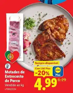 Lidl Metades de Entrecosto de Porco promoção