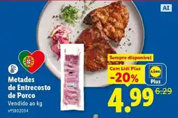 Lidl Metades de Entrecosto de Porco promoção