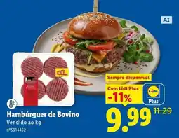 Lidl Hambúrguer de Bovino promoção