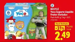 Lidl NESTLÉ Yoco Iogurte Líquido Frutas Variadas promoção