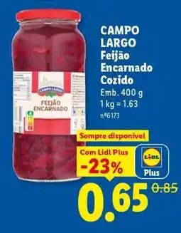 Lidl Campo Largo Feijão Encarnado Cozido promoção