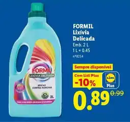 Lidl Formil Lixívia Delicada promoção