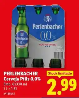 Lidl PERLENBACHER Cerveja Pills 0,0% promoção