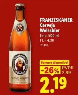 Lidl Franziskaner Cerveja Weissbier promoção