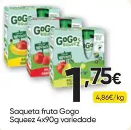 Froiz Saqueta fruta Gogo Squeeze promoção