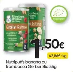 Froiz Nutripuffs banana ou framboesa Gerber Bio promoção
