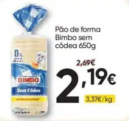 Froiz Pão de forma Bimbo sem cõdea promoção