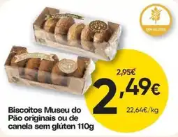 Froiz Biscoitos Museu do Pão originais ou de canela sem glúten promoção