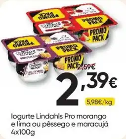 Froiz logurte lindahls pro morango e lima ou pêssego e maracujá promoção