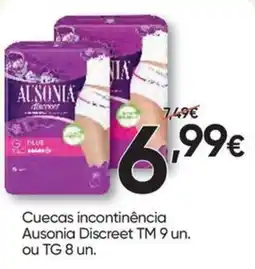 Froiz Cuecas incontinência Ausonia Discreet promoção