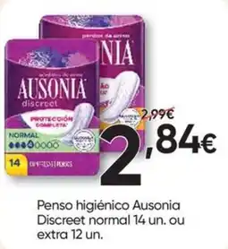 Froiz Penso higiênico Ausonia Discreet normal promoção